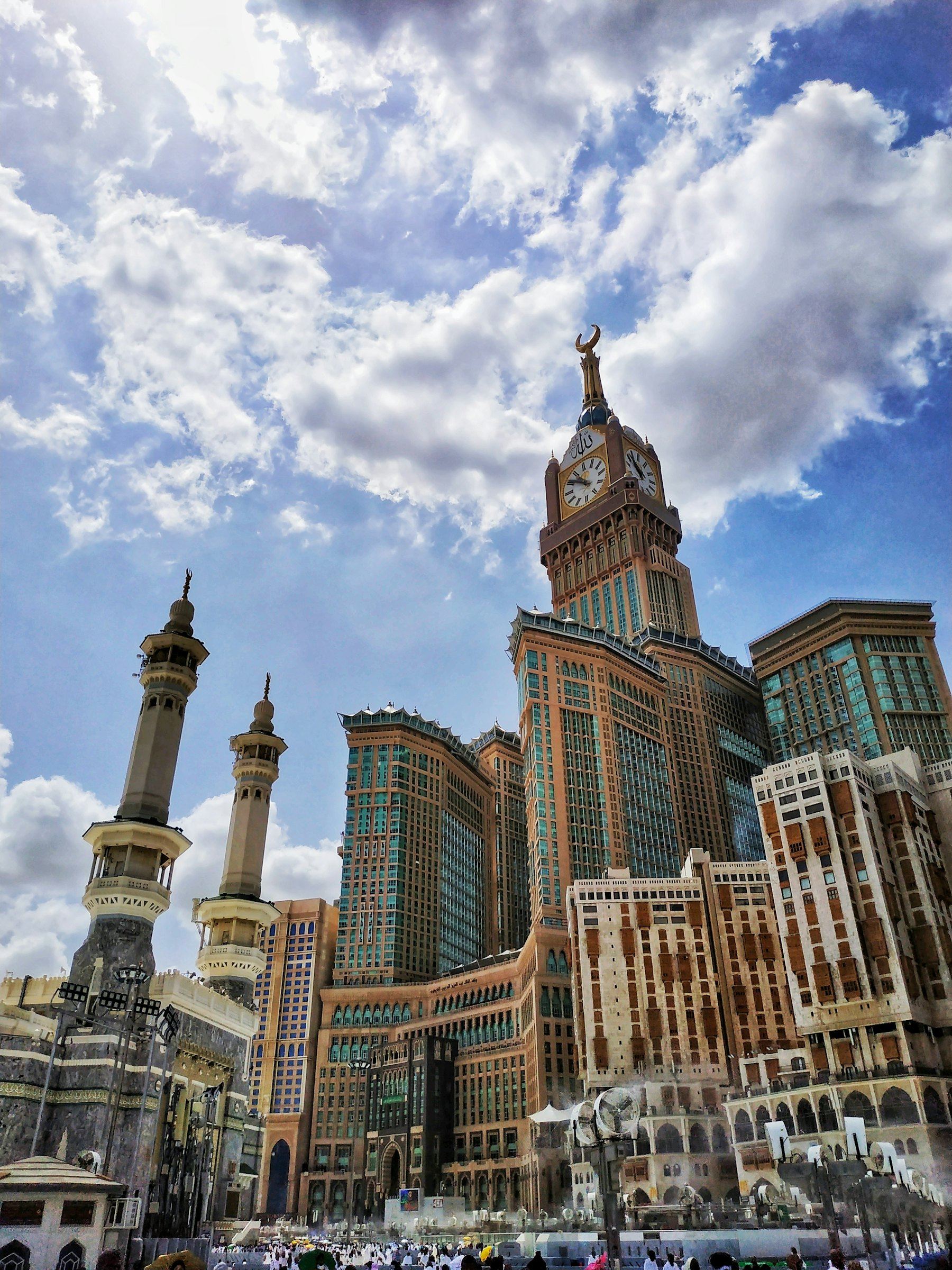 Abraj Al Bait clock tower above Masjid al-Haram, Makkah